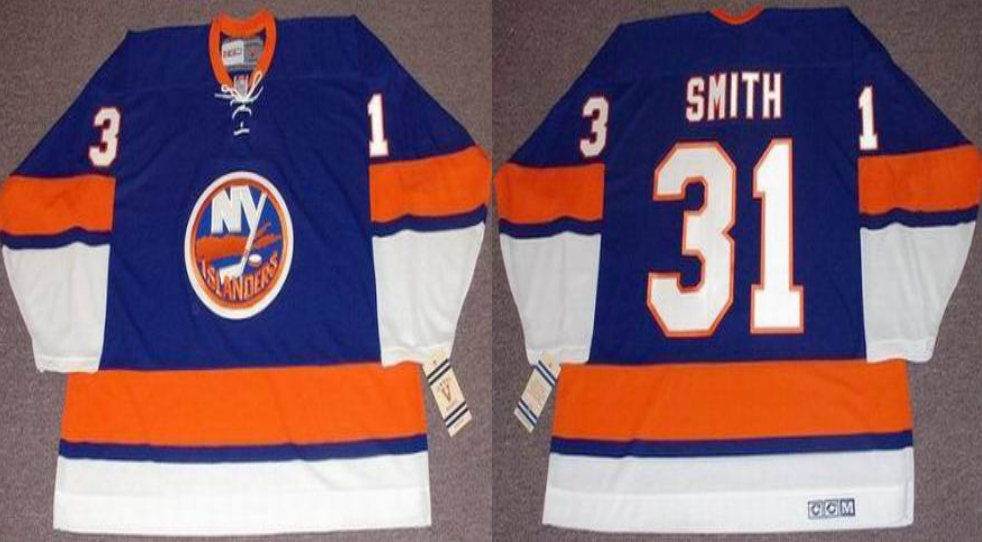 2019 Men New York Islanders 31 Smith blue style 2 CCM NHL jersey